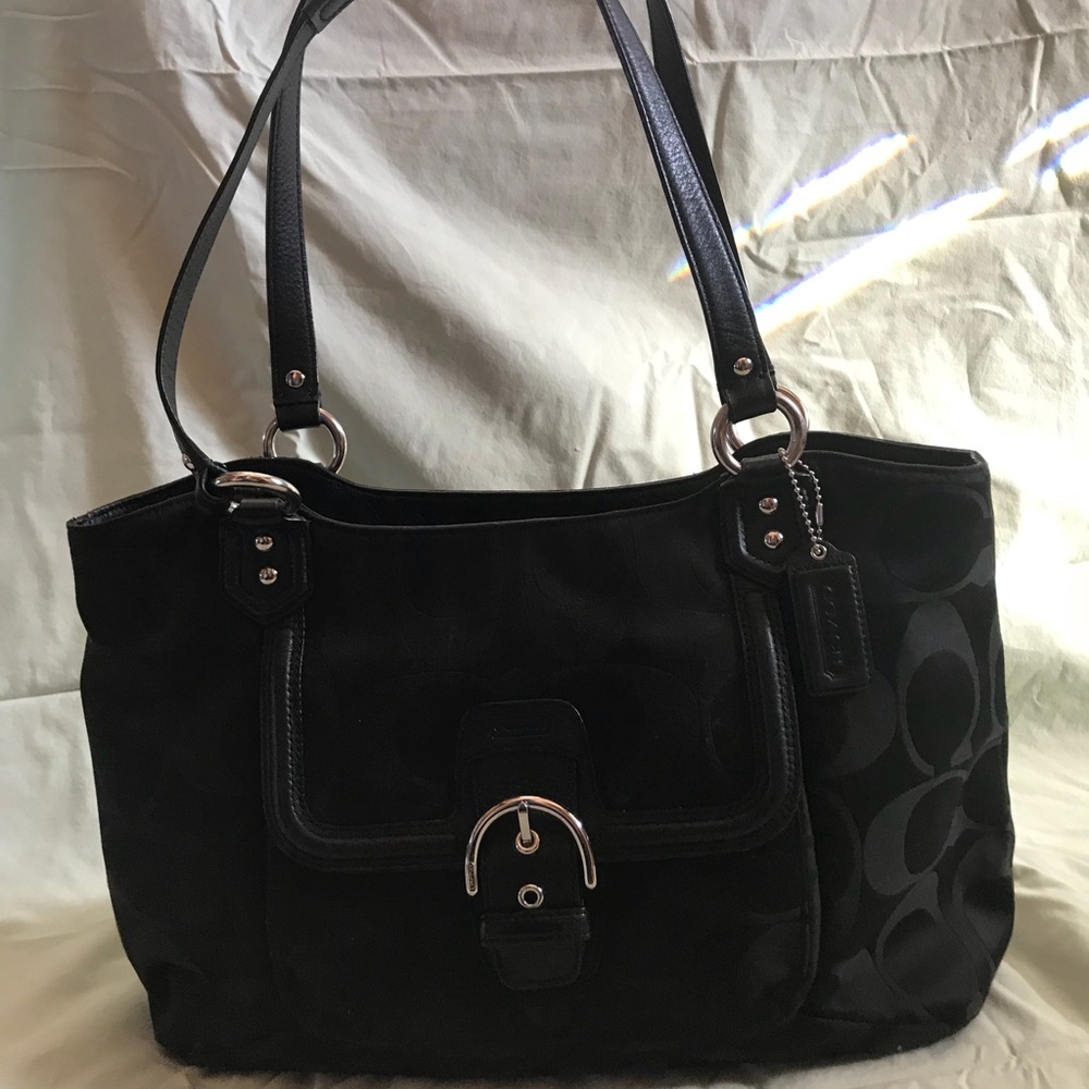 Authentic Black Coach Tote Handbag